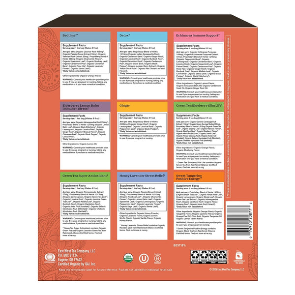 Yogi Organic Tea Sampler Gift Box - Assorted Delicious Wellness Teas - 9 Favorite Herbal, Green & Black Teas - Tea Gift Set & Variety Pack (45 Tea