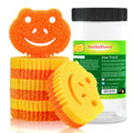 Smilepowo 5 Pack Scrub Sponge, Dual-Sided Temperature Controlled Kitchen Sponge for Dishes, Frog Bulk Sponges Household Cleaning