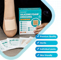 General Medi Waterproof Silicone Foam Island Dressing (10 Packs) â 4" X 4" Sterile Wound Care Pad with Adhesive Border - Sterile, Soft & Highly