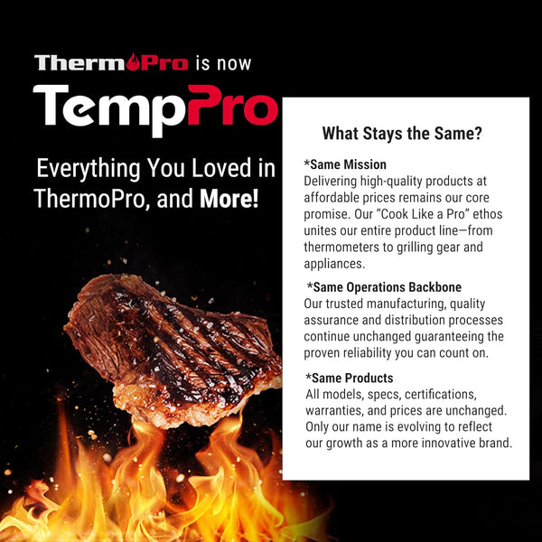 TempPro TP19H Waterproof Digital Meat Thermometer with Ambidextrous Backlit and Motion Sensing Cooking Food Thermometer for BBQ Grill Smoker Oil