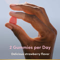 Nature'S Bounty Optimal Solutions Hair, Skin and Nails Pectin Gummies, 2500 Mcg Biotin per Serving, No Stick Gummy, Vegetarian Formula, Strawberry