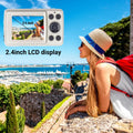 Mini Digital Camera, 720P HD Compact Portable Camcorder with 2.4 inches LCD Screen 16MP 30FPS Support 32GB Memory Card for Children, Teenagers and