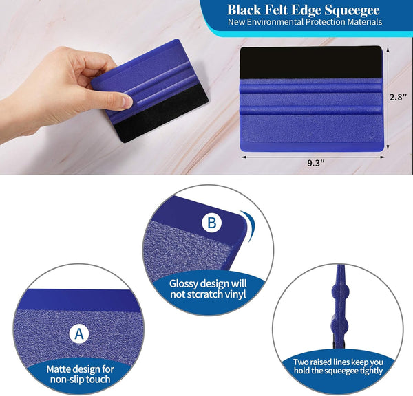Wallpaper Smoothing Tool Kit for Contact Paper Peel and Stick Wallpaper Car Wrap Vinyl Window Tint Glass Film