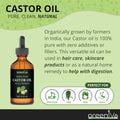 Greenive Castor Oil Organically Grown 100% Pure 4 Fl Oz Bottle Cold Pressed, Hexane Free, Eyelash and Eyebrow Growth Serum, Skin Moisturizer Detox