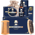 Beard Kit W/ Beard Oil, Balm, Brush, Comb, Moisturize &Soften Coarse, Dry Beard, Anniversary & Birthday Gifts for Men Him Boyfriend Husband Dad
