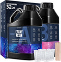 KISREL Crystal Clear Epoxy Resin Kit - No Yellowing, No Bubble Art Resin for Crafts, Jewelry, Wood & Molds (16OZ X 2)