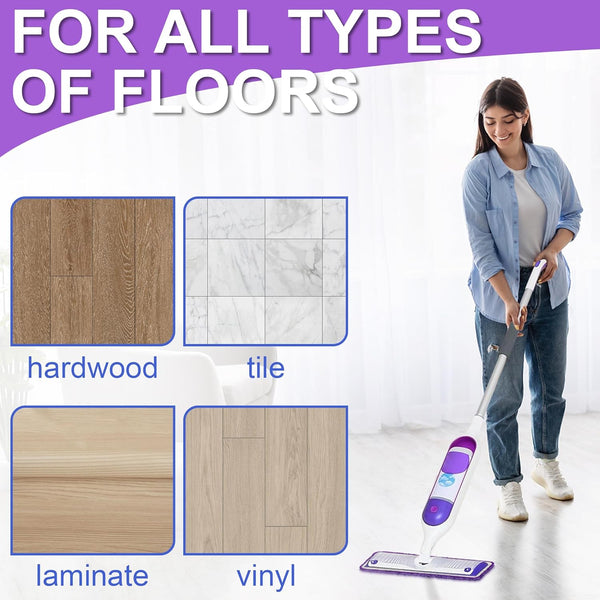 Reusable Mop Pads Compatible with Swiffer Power Mop,Power Mop Pads Refill Pads Washable 15.3 * 5.1 Inch, Microfiber Replacement Pad for