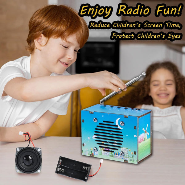 Science Kits for Kids Age 8-12 12-14, STEM Kits for Kids Age 8-10, STEM Toys Build Your Own FM Radio Kit, DIY Electronic Craft Projects Gifts for