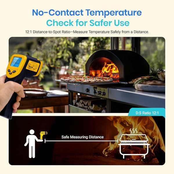 Etekcity Infrared Thermometer Laser Temperature Gun 774, Meat Food Candy Oven Thermometer for Griddle Accessories, Heat Gun for Cooking