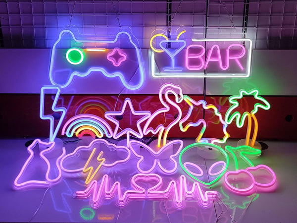 JYWJ Butterfly Neon Sign,USB or 3-AA Battery Powered Neon Light,LED Table Decoration,Bedroom Wall Decoration,Birthday Gift,Wedding Supplies