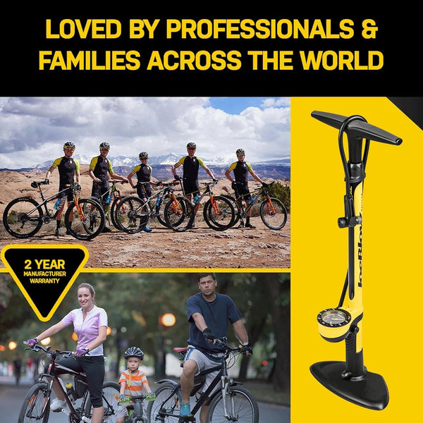 Topeak Joeblow Sport III, High Pressure Bike Floor Pump, 160 PSI, 3" Analog Gauge