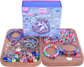 AIPRIDY 208 Pieces Charm Bracelet Making Kit,Unicorn Mermaid Crafts Gifts Set Can Inspires Imagination and Creativity,Jewelry Making Kit Perfect