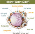 Trifecta Living Co. Versatile Beeswax Wraps,Set of 7-Fresh Food Keeper, Durable & Easily Cleaned, Sustainable Step towards a Zero-Waste Kitchen,