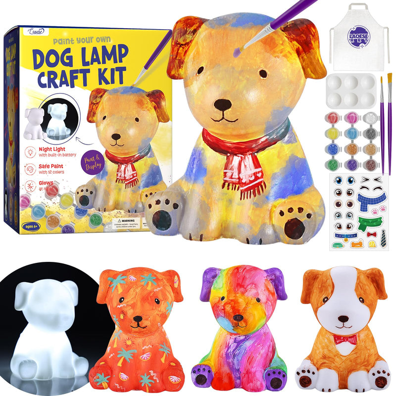 Paint Your Own Dog Lamp Kit, Art Supplies Arts & Crafts Kit, Painting Kit for Kids 6-12, Arts and Crafts for Kids Ages 8-12, Toys Girls Boy