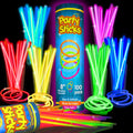 Partysticks Glow Sticks Party Supplies 100Pk - 8 Inch Glow in the Dark Light up Sticks Party Favors, Glow Decorations, Neon Party Glow Necklaces