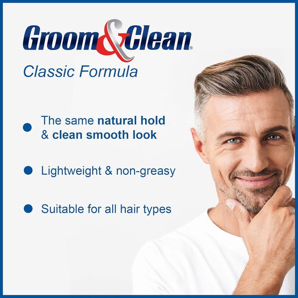 Groom & Clean Hair Styling Product - Men'S Grooming Cream - Hair Styling Cream for Men, Medium All Day Hold for All Hairstyles, Easy Wash Off,