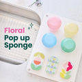 Scotch-Brite Brite Blooms Pop up Kitchen Sponges, Unique Compressed Kitchen Sponge for Cleaning Gently, Spring Flower Pattern Dish Sponge That