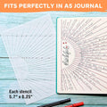 Habit Tracker Stencils - X6 Habit Stencils, Circle Trackers, Monthly Tracking, Gratitude - Get Healthy, Achieve Goals with Journaling Supplies to
