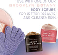 Brooklyn Botany Exfoliating Gloves for Bath and Shower â Heavy Duty Exfoliating Body Scrubber for Massage and Dead Skin Remover for Body â 2 Pairs