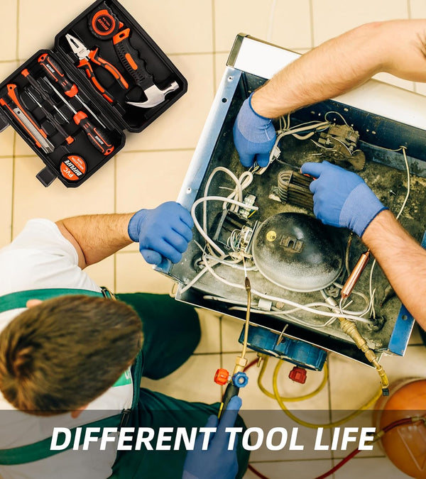Tool Sets Household Tool Kit, 14-Piece General Home/Auto Repair Tool Set with Hammer, Pliers, Screwdriver Set and Toolbox Storage Case - Perfect