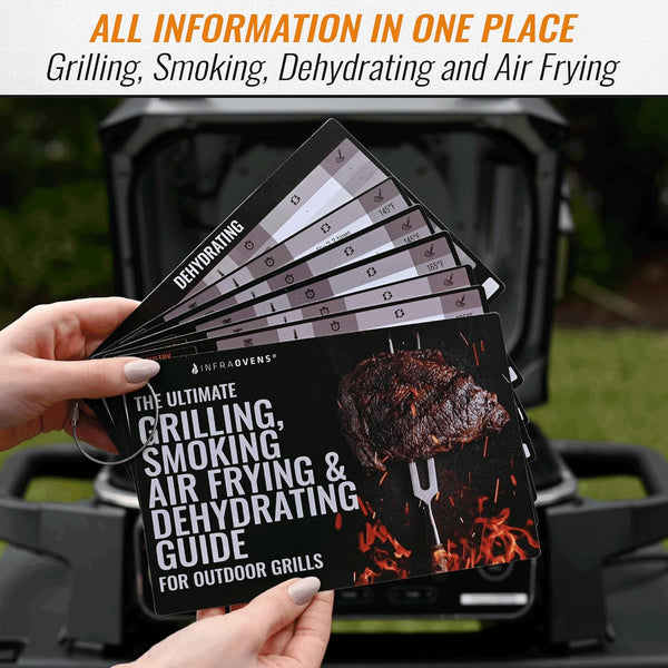 INFRAOVENS Cooking Guide Accessory for Ninja Woodfire Outdoor Grill & Smoker, Waterproof Cheat Sheet for Wood Fire OG701 OG751 7-In-1, Electric