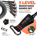 Resistance Bands, Exercise Bands with Handles, Fitness Bands, Workout Bands with Door Anchor and Ankle Straps, for Heavy Resistance Training,