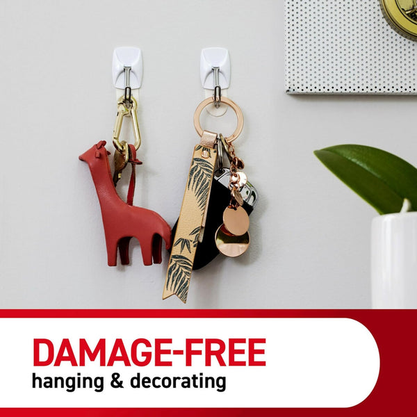 Command Small Wire Toggle Hooks, 16 Hooks and 24 Strips, Damage-Free Hanging Wall Hook with Adhesive, No Tools Required, Great for Home, Kitchen,