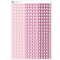 Habit Tracker Planner Sticker 30 Stickers per Sheet -Health Goal Tracking Planning Productivity - Bujo Vertical - Todo Todo Checkbox Checklist