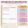 ADHD Daily Planner - Productivity Planner & Undated Task Management Organizer for Neurodivergent Adults, Focused Planners for Men & Women - B5