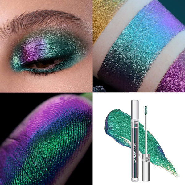 Jolilab Metallic Liquid Chameleon Eyeshadow, Multi-Dimensional Eye Looks, Long-Lasting Holographic Glitter Multichrome Eyeshadows Makeup