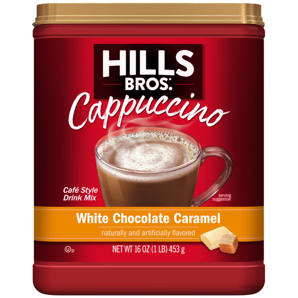 Hills Bros. Instant Cappuccino Mix, White Chocolate Caramel CappuccinoÃ¢Ã¢âÂ¬Ãâ¬Åeasy to Use, Enjoy Coffeehouse Flavor from