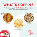 DASH Fresh Pop Popcorn Maker - Oil-Free, Air Popcorn Popper - With Measuring Cup & Recipe Guide - Perfect for Movie Nights - 16 Cups, Aqua Aqua 16