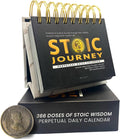 MESMOS 366 Daily Stoic Calendar, Inspirational Gifts for Men, Father'S Day Gifts for Dad, Daily Affirmations Office Desk Decor for Men,