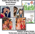 Photo Album 8X10, 8X10 Photo Album Book Holds 68 Photos, Art Portfolio Binder for 8 X 10 Pictures, Photo Albums for 8X10 Photos, 10X8 Sheet