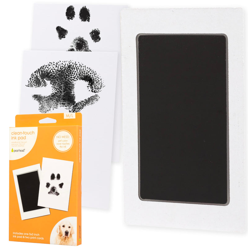 Pearhead Pet Clean-Touch Ink Pad, Medium/Large, Black Ink Pad for Cats or Dogs, Pet Owner, Pet Owner Must Have Item, Pet Memory Keepsake, for