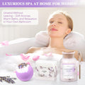 Gifts for Women Spa Lavender Bath Gifts Baskets for Women Mothers Day Gifts Birthday Gifts Relaxing Self Care Gift for Mom Her Auntie Sister