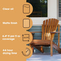 Furniture Clinic Teak Oil | Wood Oil Protects & Cleans Outdoor & Indoor Furniture, Boats, Shower Benches | Restore & Protect Wood, Prevent Drying
