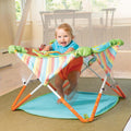 Bright Starts, Pop 'N Jump Portable Baby Activity Center, Indoor Outdoor Use, Lightweight, Carrying Bag, Canopy, 6-12 Months (Animals)