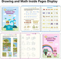 4 Pc Magic Grooved Writing Practice for Kids -Reusable Handwriting Practice Book,Magic Copybooks for Kids,Grooved Writing Books for Kids 3-5