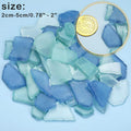 Jetec Sea Glass for Crafts Seaglass Pieces Decor Flat Frosted Sea Glass Vase Filler Crushed for Beach Wedding Party Decor Home Aquarium DIY Art