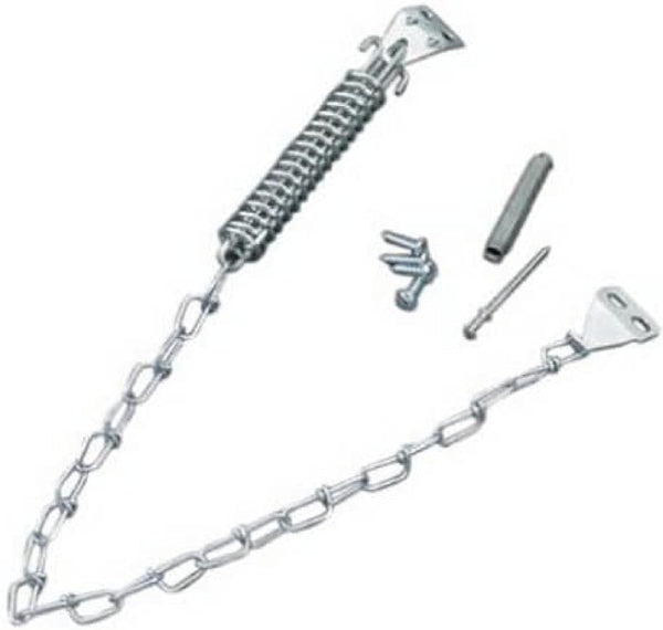 Wright Products - Steel Screen and Storm Door Chain Stop - Absorbs Shock from Wind, Zinc