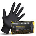 Raven Powder Free Nitrile Disposable Gloves 7 Mil - XL Latex Free, Chemical + Puncture Resistant, Textured Grip, Single Use for Automotive,