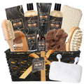 Valentines Day Gifts for Him Fathers Day Bath Perfume Gift Set for Men, 14 Pcs Spa Basket with Classic Perfume Kit, Personal Self Care Shaving Kit