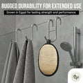 Rugged Natural Shower Loofah for Men - Tough Eco-Friendly Exfoliating Body Scrubbers, Durable & Gentle Terry Towel Cloth Pad for Manly Skin Care -