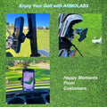 Magnetic Phone Holder Mount for Golf Cart [Upgraded Metal Joint], Magnetic Golf Cart Phone Holder [Big Phones & Thick Cases Friendly] Compatible