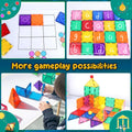 Magnetic Tiles Toddler Toys Magnetic Building Blocks for Kids Ages 3-12 STEM Educational Toys for Girls & Boys Sensory Play for Preschool Learning