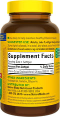 Nature Made Vitamin D3 1000 IU (25 Mcg), Dietary Supplement for Bone, Teeth, Muscle and Immune Health Support, 180 Softgels, 180 Day Supply