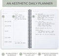 Beautiful Daily Planner and Notebook with Hourly Schedule - Aesthetic Spiral to Do List Notepad to Easily Organize Your Work Tasks and
