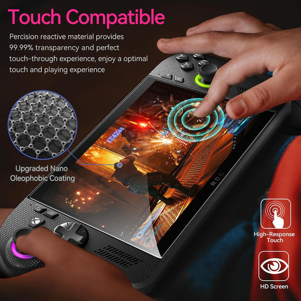Ivoler 3-Pack Tempered Glass Screen Protector for ASUS ROG Ally/Asus ROG Ally X 7'' 2024/ MSI Claw A1M 2024 Gaming Handheld 7 Inch 2023,