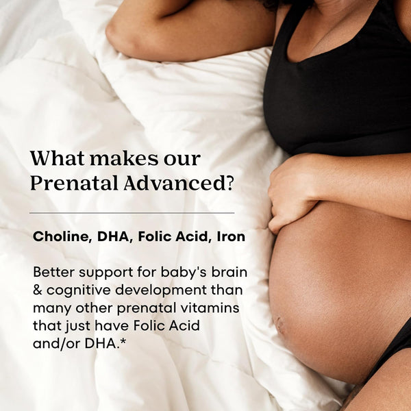 One a Day Womens Prenatal Advanced Complete Multivitamin with Brain Support* with Choline, Folic Acid, Omega-3 DHA & Iron for Pre, during and Post